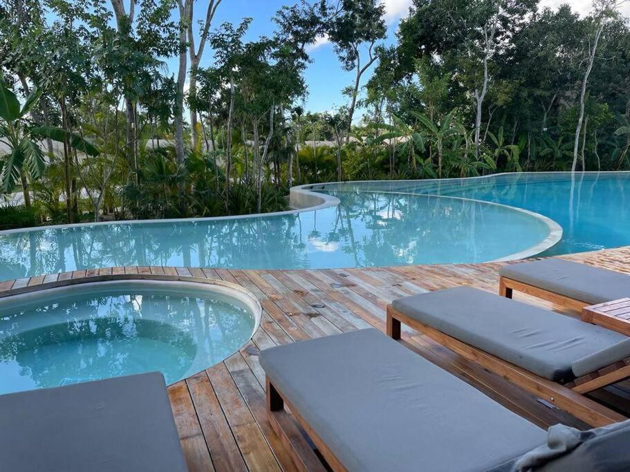 Loft En Aldea Zama Apartment Tulum Bagian luar foto